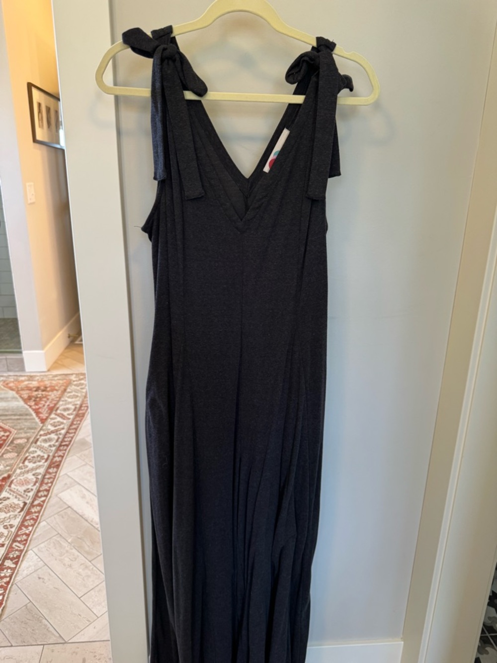 FP Movement by Free People Black Tie-Shoulder Jumpsuit
